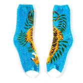 Traditional Tiger Fuzzy Print Sock